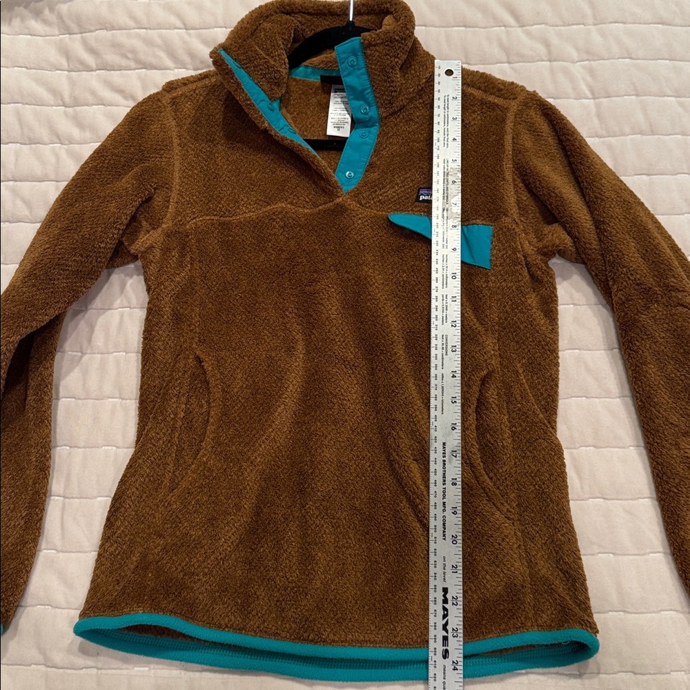 Patagonia Synchilla Fleece Pullover XS Brown‎ Teal Snap-T Style - Picture 12 of 12